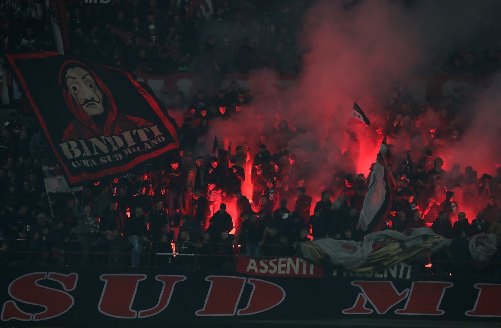 La Curva Sud, i tifosi organizzati del Milan