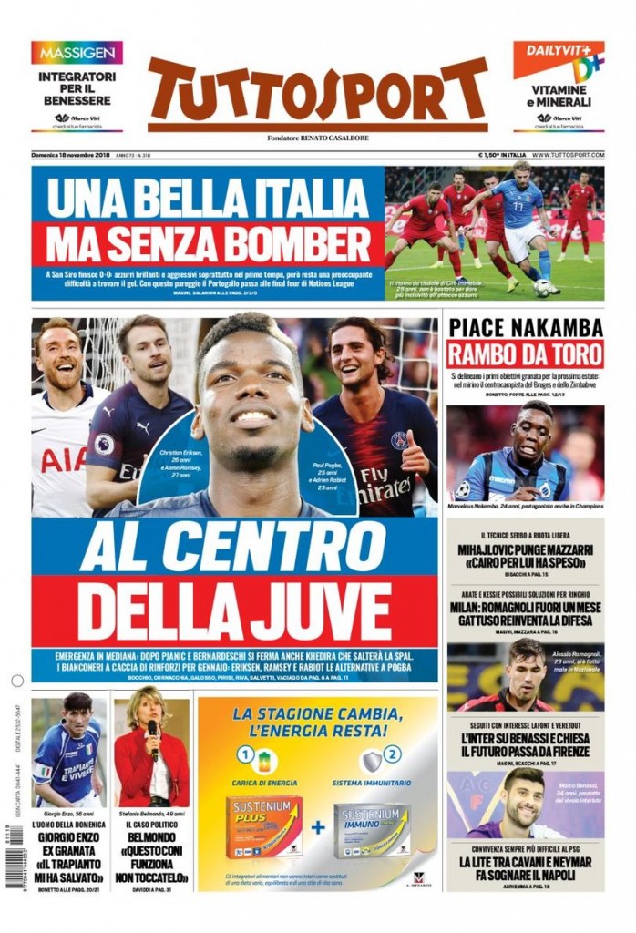 Tuttosport 18 novembre 2018