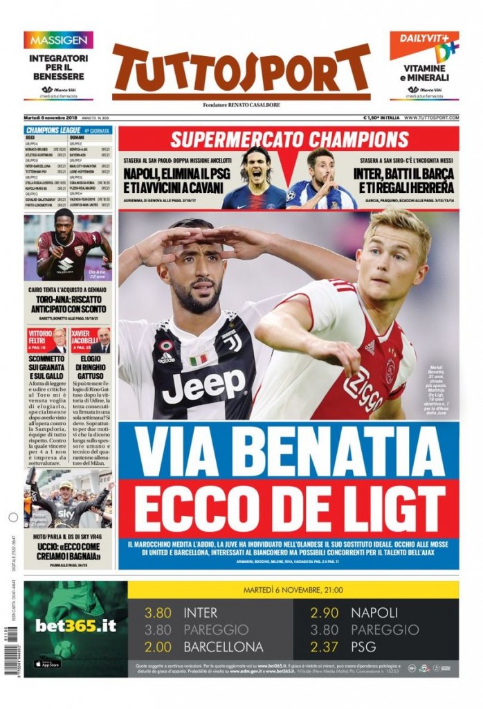 Tuttosport 6 novembre 2018