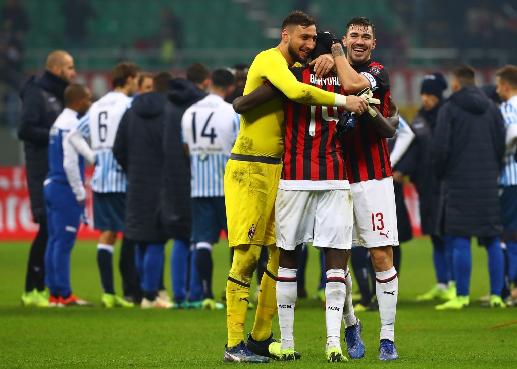 Donnarumma Romagnoli Bakayoko Milan-Spal