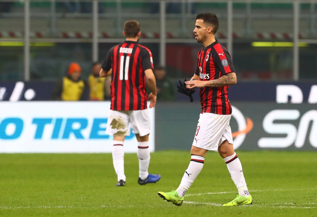Fernandez Suso espulso in Milan-SPAL, Getty Images
