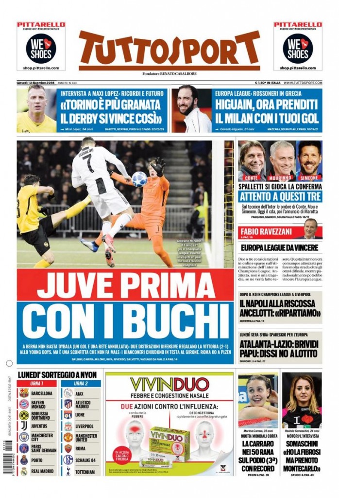 Tuttosport 13 dicembre 2018