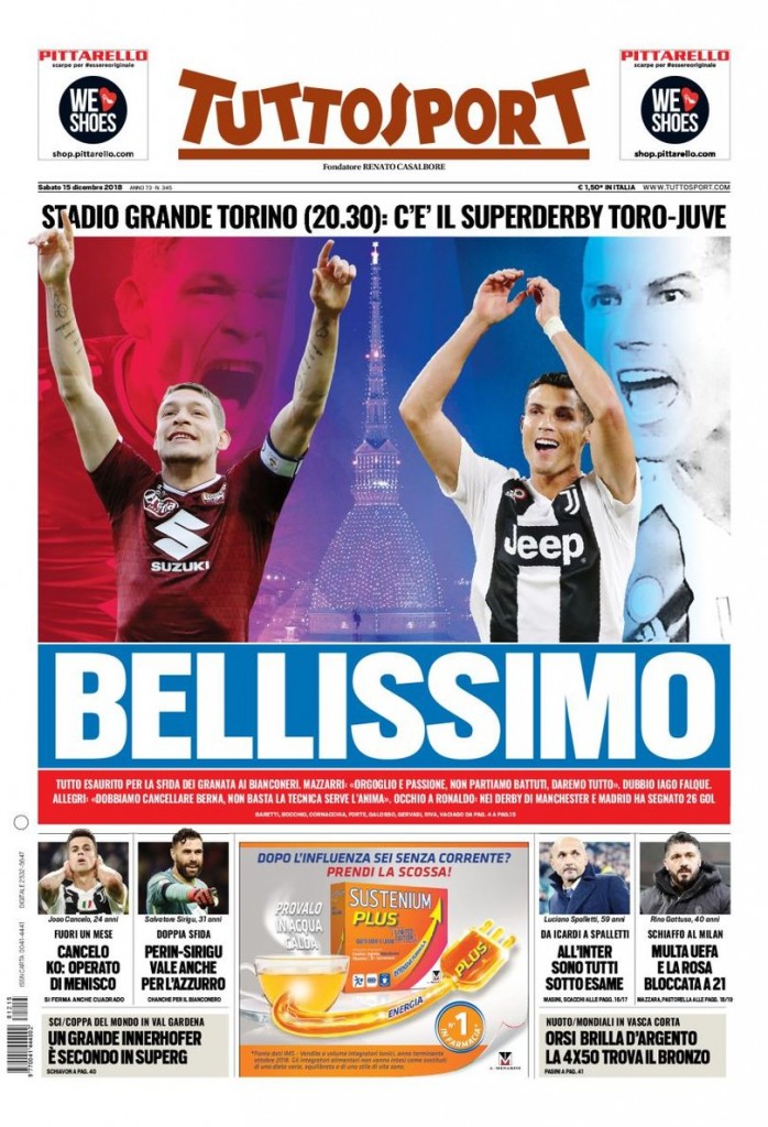 tuttosport 15 dicembre 2018