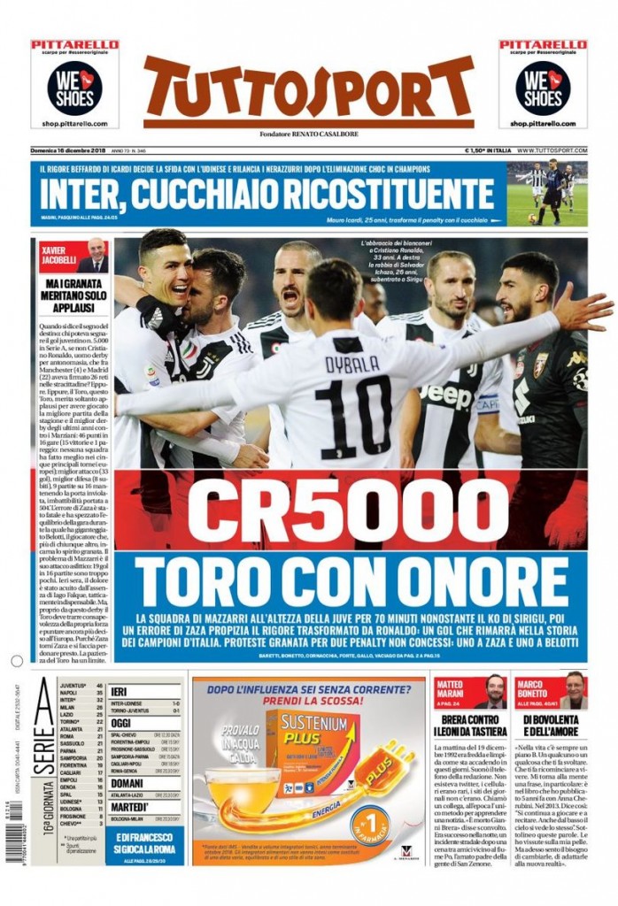 Tuttosport 16 dicembre 2018