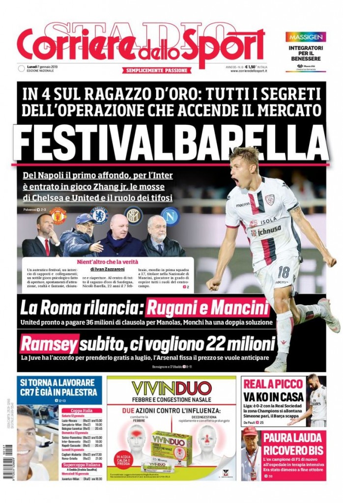 Corriere dello sport 7 gennaio 2019