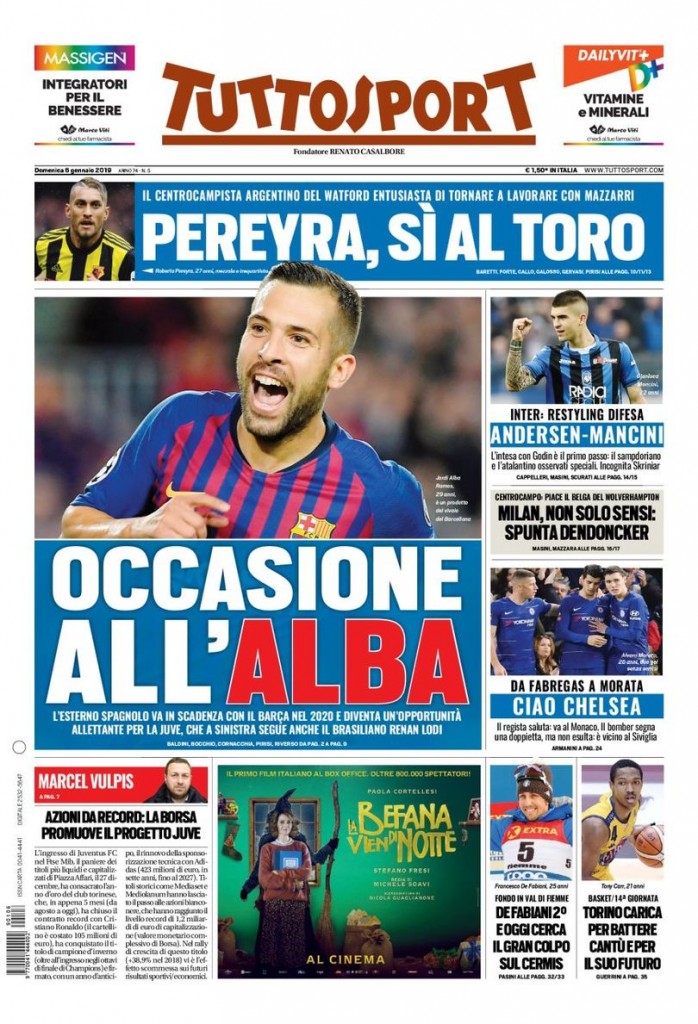 Tuttosport 6 gennaio 2019