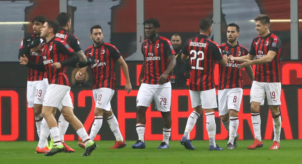 Il Milan festeggia un gol, Getty Images