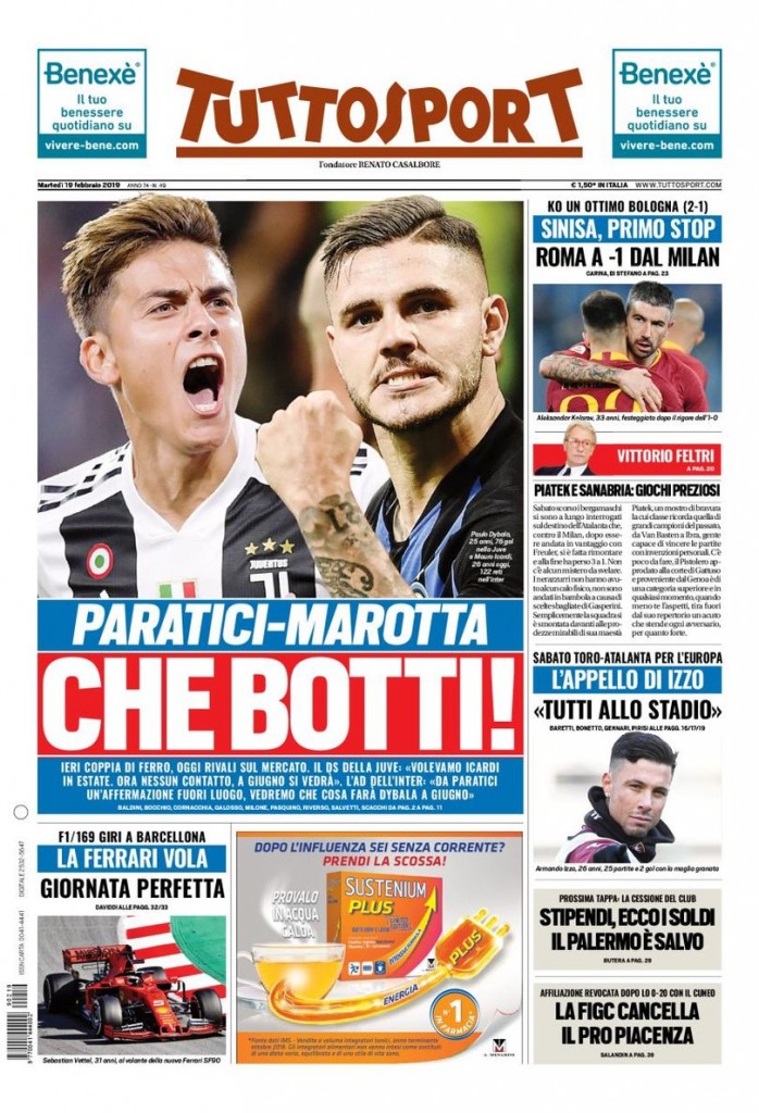 Tuttosport 19 febbraio 2019