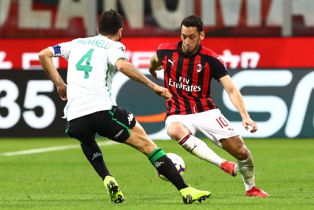 Hakan Calhanoglu, in Milan-Sassuolo, Getty Images