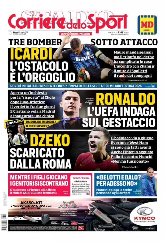 Corriere dello sport 19 marzo 2019
