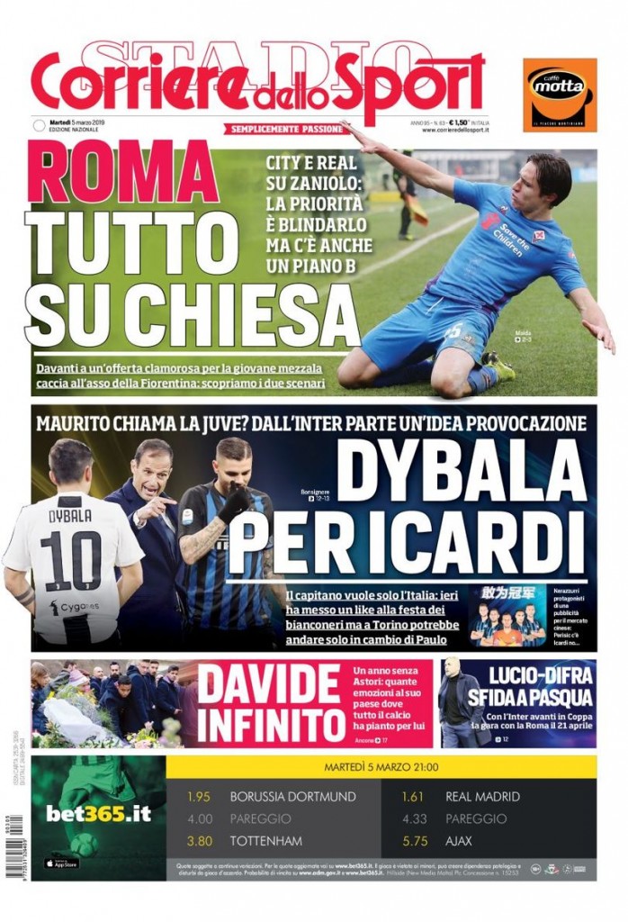Corriere dello sport 5 marzo 2019