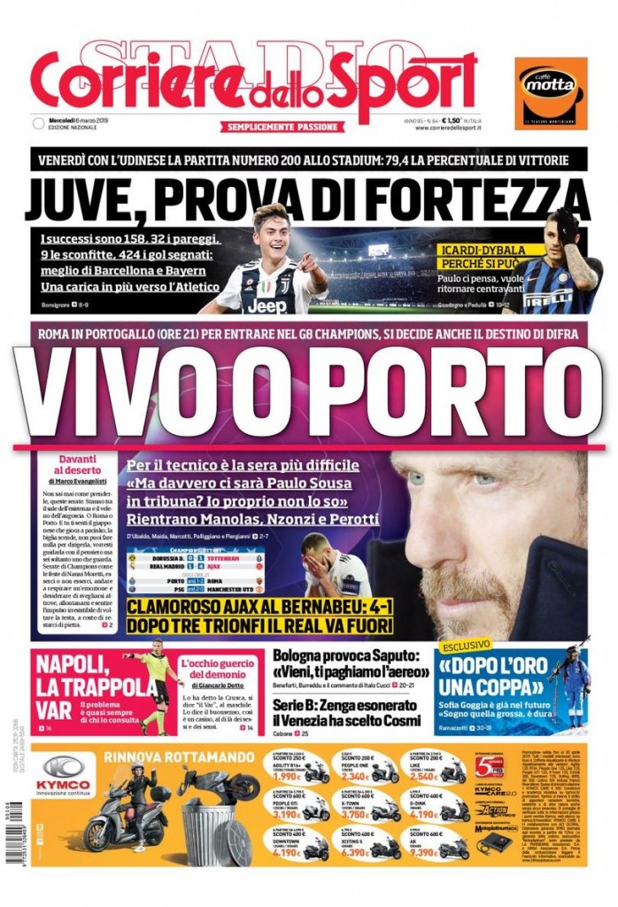 Corriere dello sport 6 marzo 2019