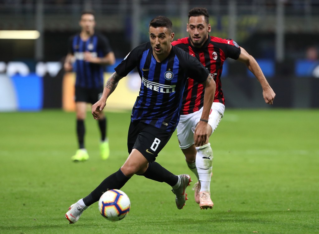 Vecino Calhanoglu Inter Milan derby