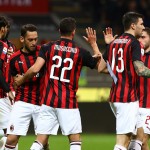 Il Milan esulta dopo un gol