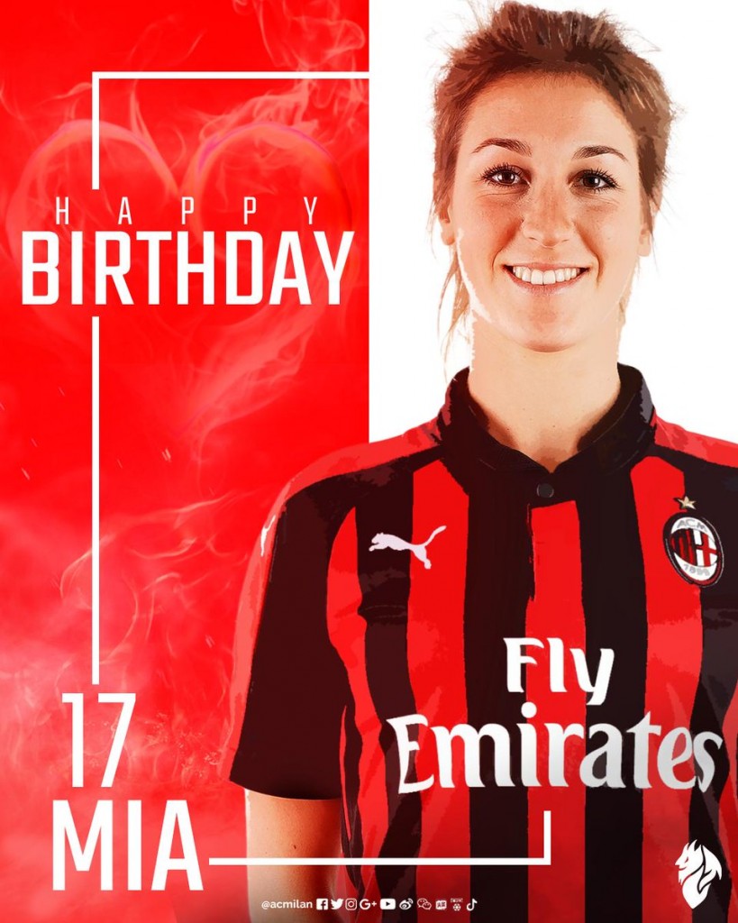 Auguri a Mia Bellucci, Milan Femminile, @acmilan
