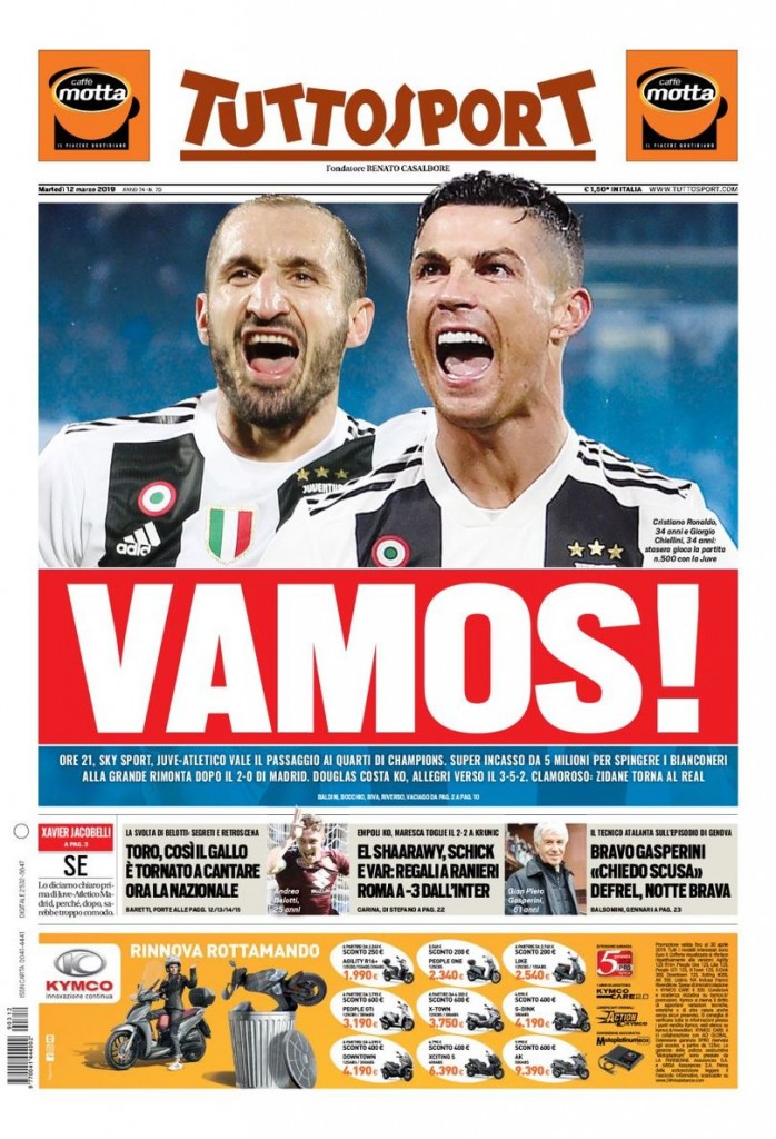 Tuttosport 12 marzo 2019