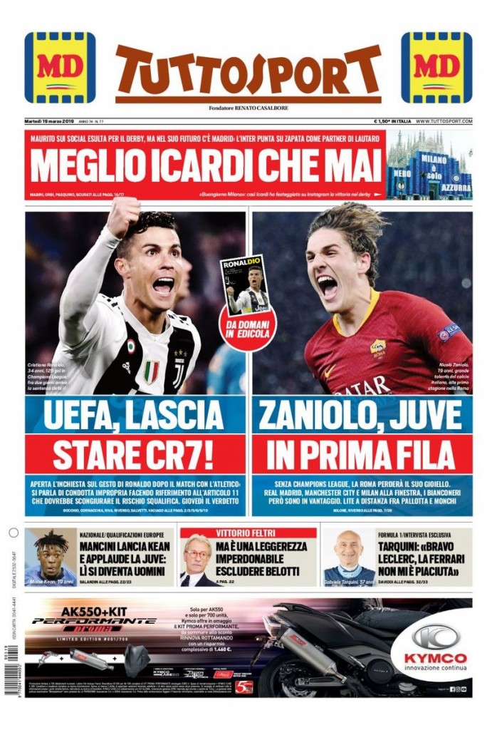 Tuttosport 19 marzo 2019