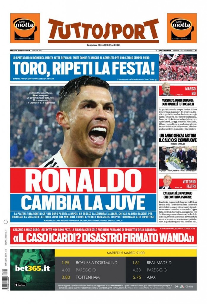 Tuttosport 5 marzo 2019