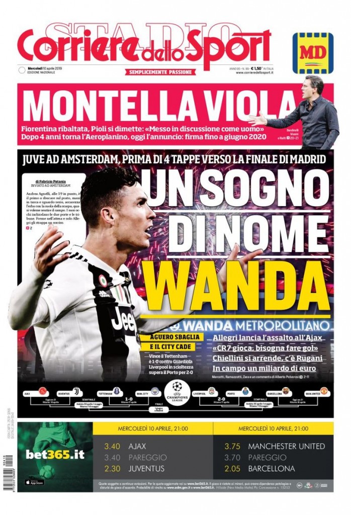 Corriere dello sport 10 aprile 2019