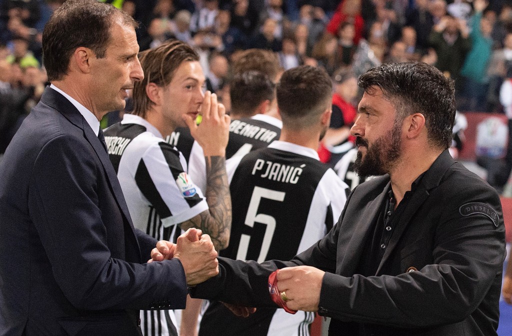 Allegri Gattuso Juventus-Milan Coppa Italia 2018
