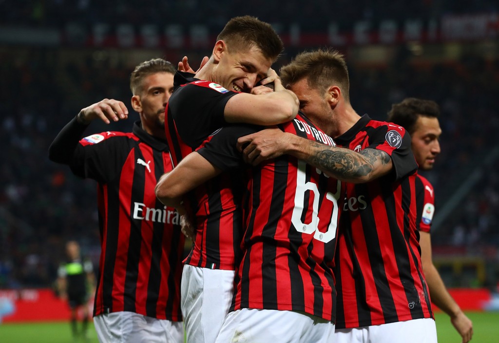 L'esultanza del Milan, Getty Images
