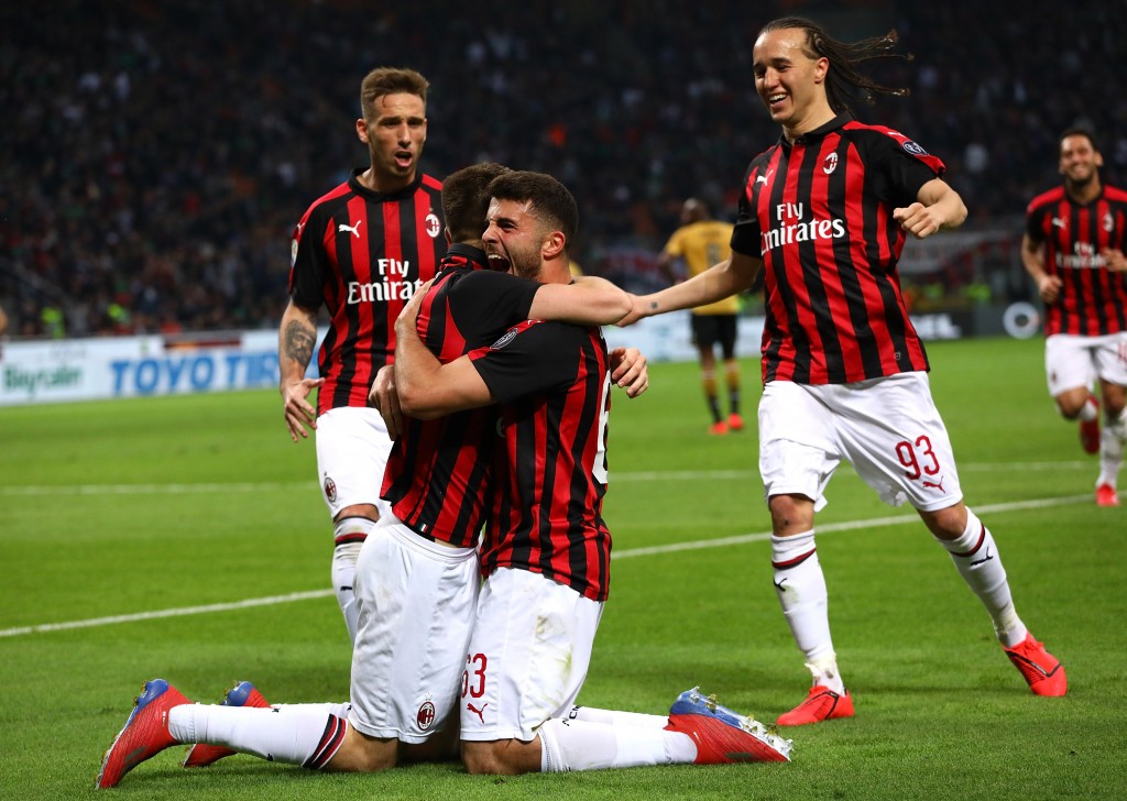 L'esultanza del Milan, Getty Images