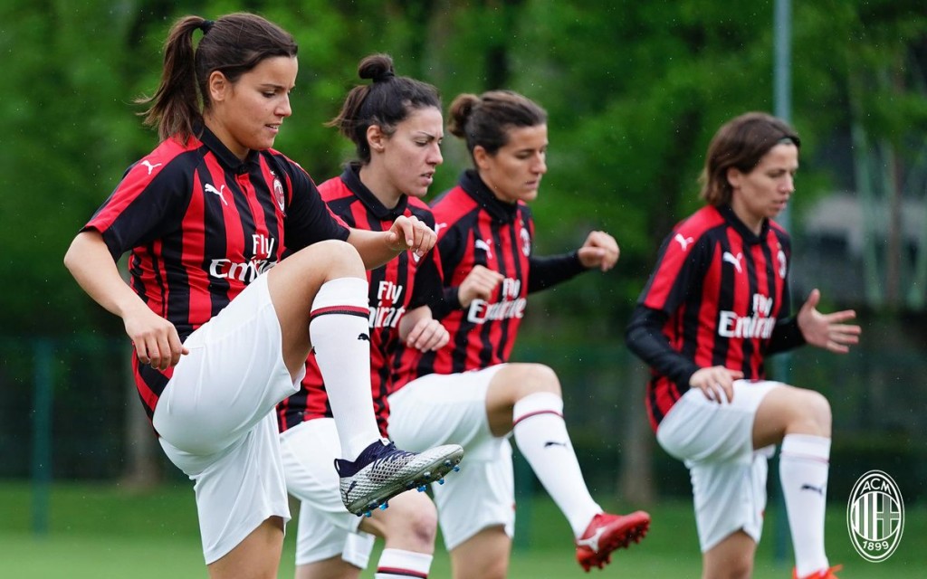 Un allenamento del Milan Femminile, @acmilan