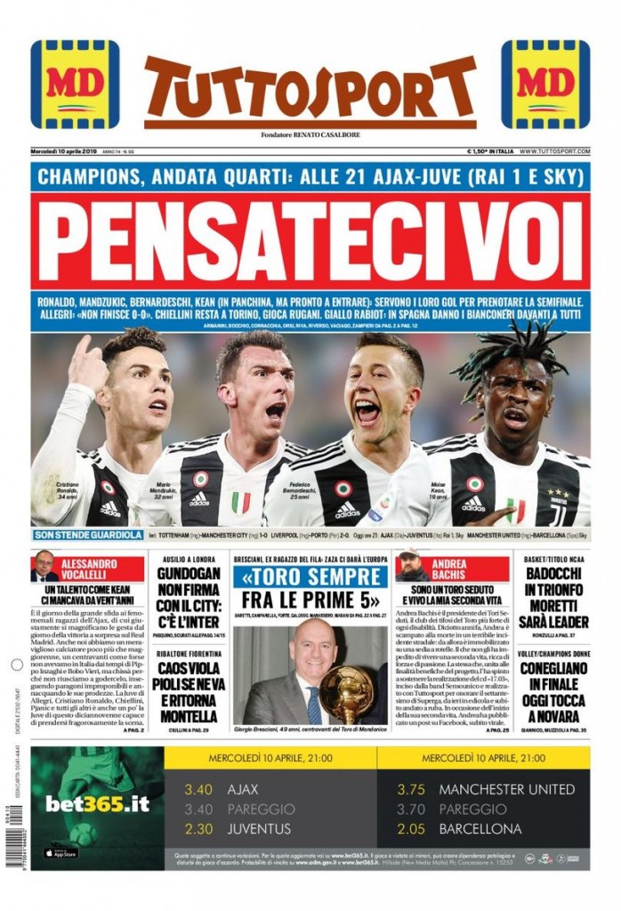 Tuttosport 10 aprile 2019