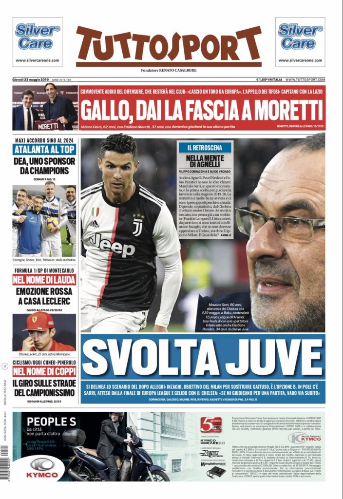 Tuttosport 23 maggio 2019