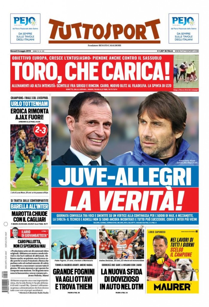 Tuttosport 9 maggio 2019