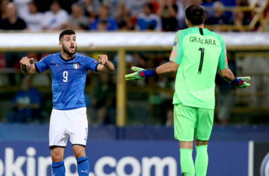 Patrick Cutrone e Kamil Grabara, Italia-Polonia, Europeo Under 21, Getty Images