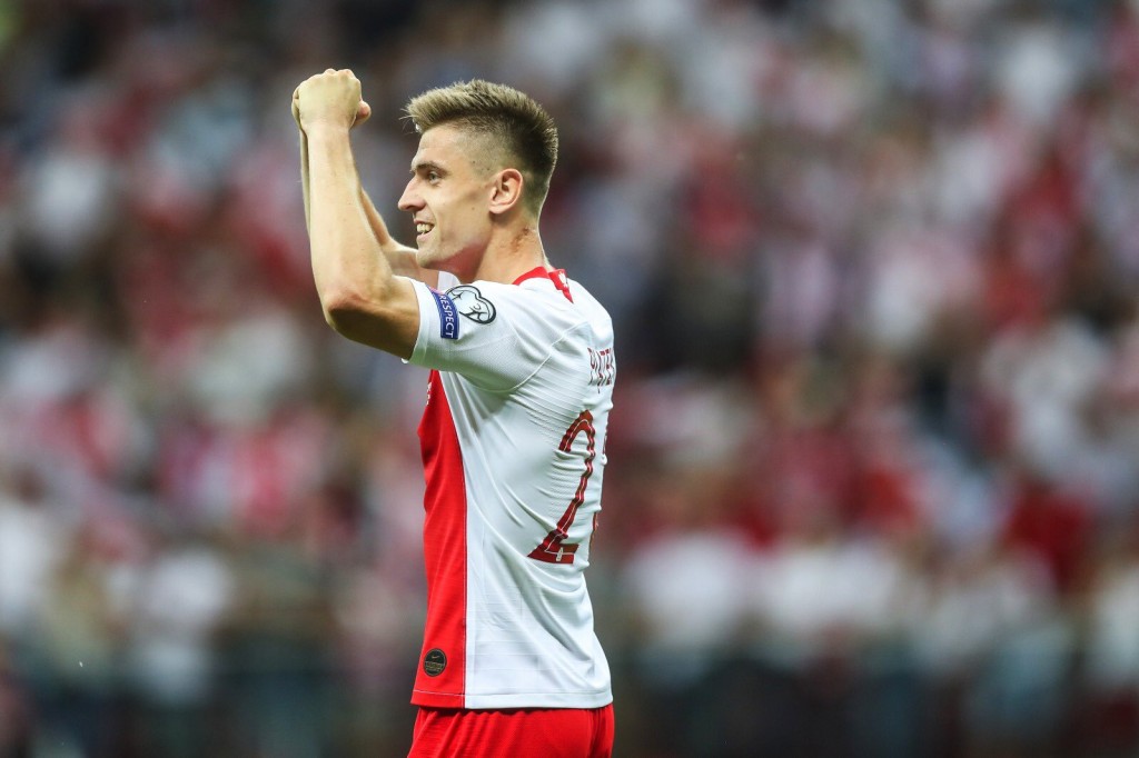 Krzysztof Piatek con la maglia della Polonia, Twitter Piatek