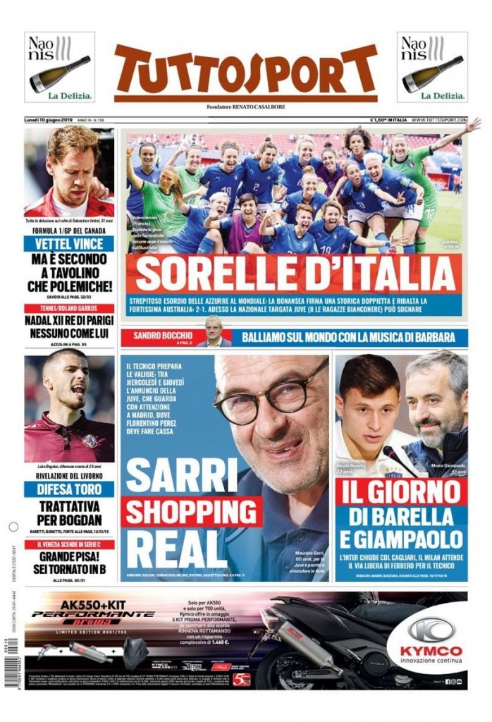 Tuttosport 10 giugno 2019
