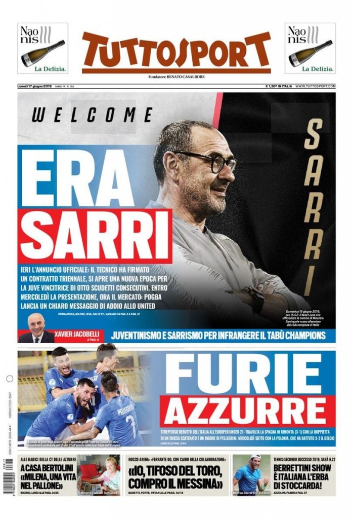 Tuttosport 17 giugno 2019