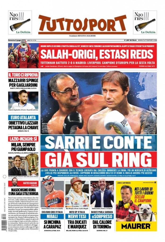 Tuttosport 2 giugno 2019