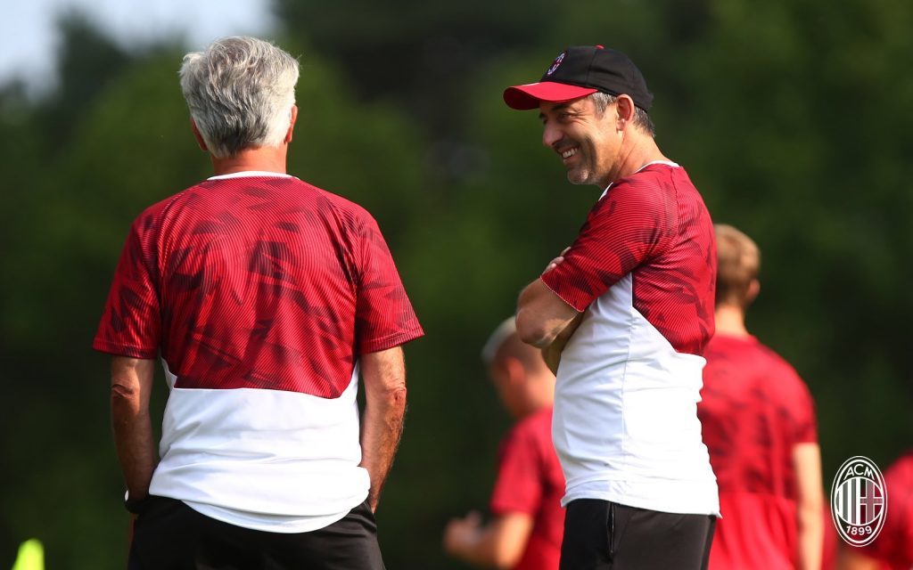 Marco Giampaolo a Milanello, @acmilan