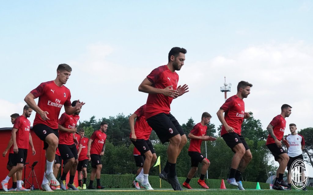 L'allenamento del Milan a Milanello, @acmilan