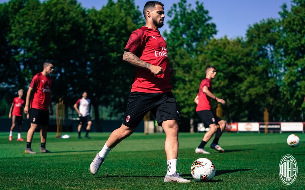 Jesus Suso a Milanello, @acmilan