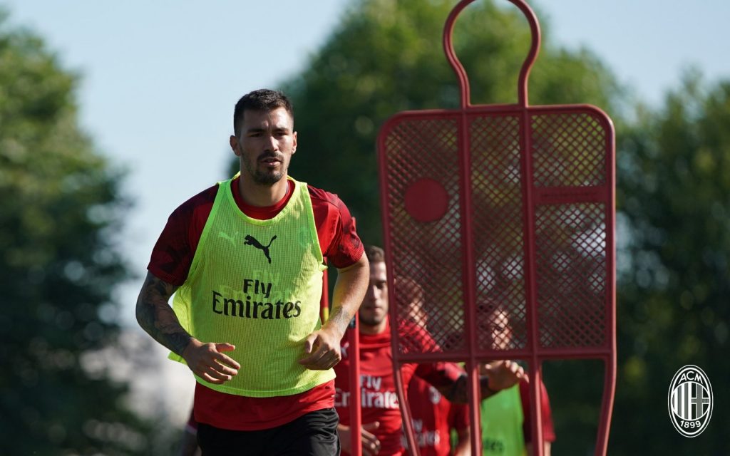 Alessio Romagnoli a Milanello, @acmilan