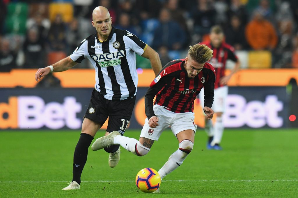 Udinese-Milan Nuytinck Castillejo
