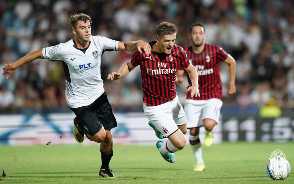 Piatek in Cesena-Milan, @acmilan