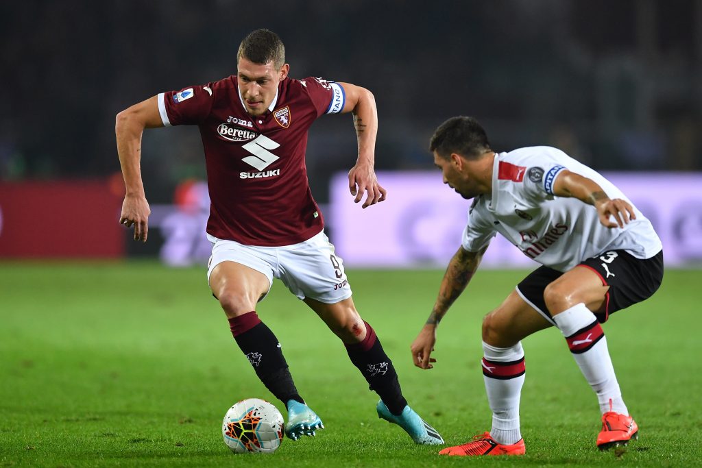 Andrea Belotti e Alessio Romagnoli in Torino-Milan, Getty Images