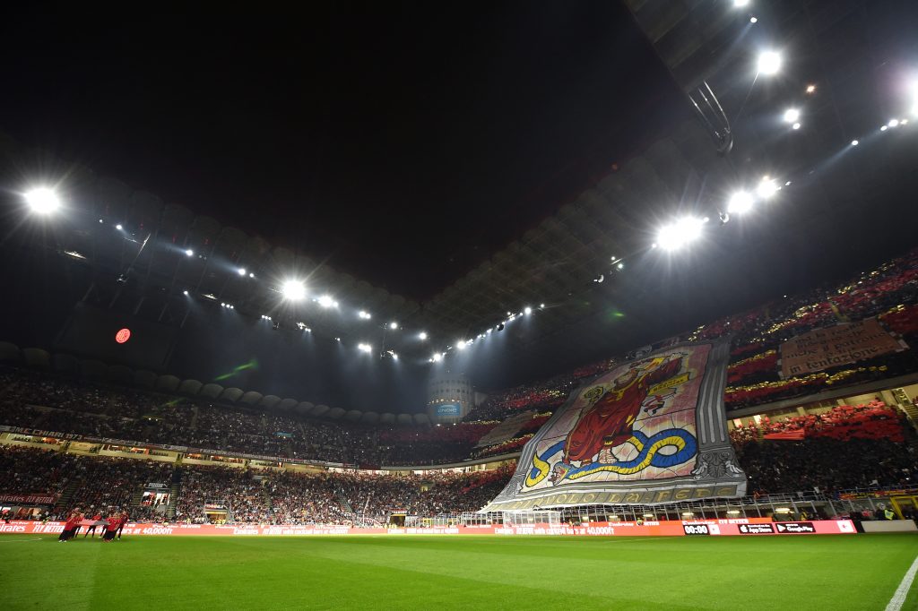 La Curva Sud di San Siro per Milan-Inter, Getty Images