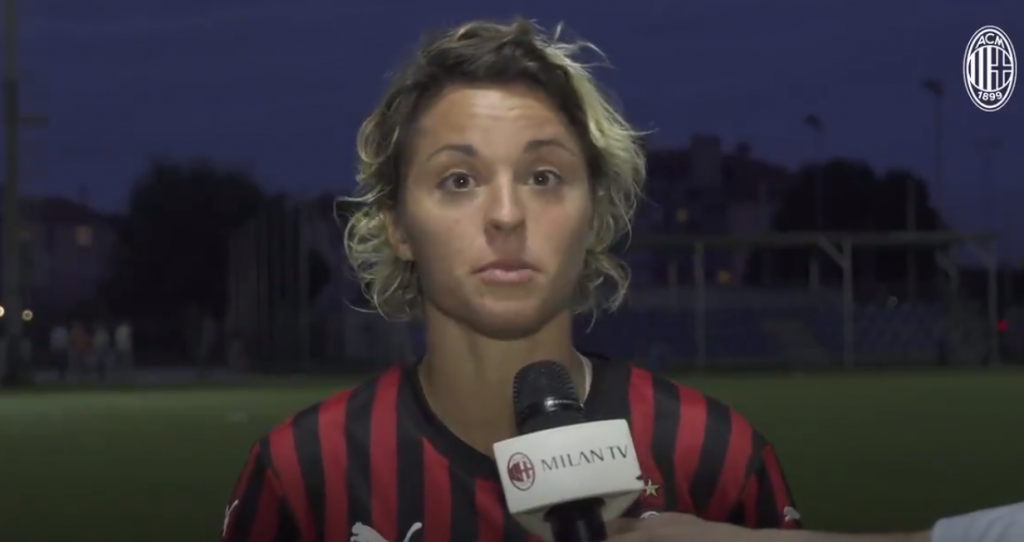 Valentina Giacinti, attaccante del Milan Femminile, foto @acmilan