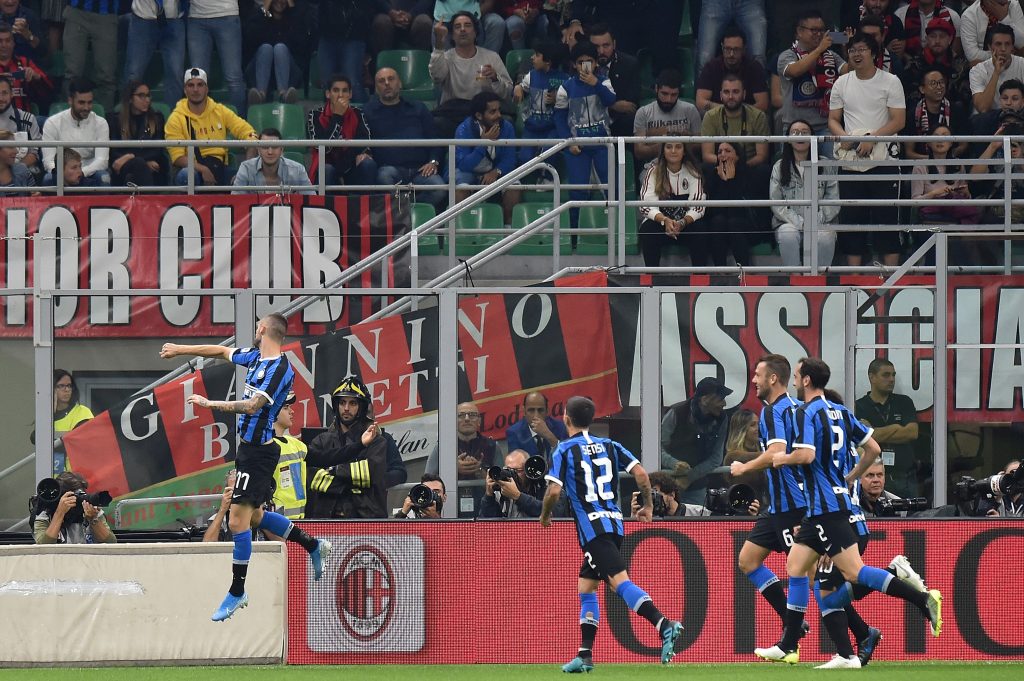 L'esultanza di Marcelo Brozovic in Milan-Inter. Getty Images