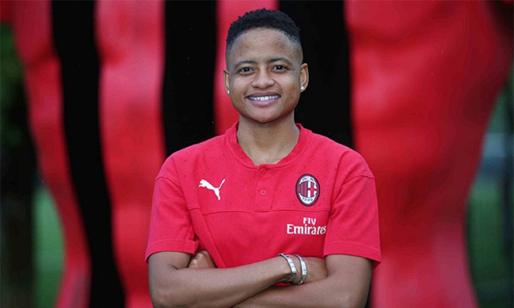 Refiloe Jane, nuovo centrocampista del Milan Femminile, acmilan.com