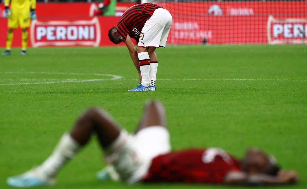 La disperazione del Milan, Getty Images