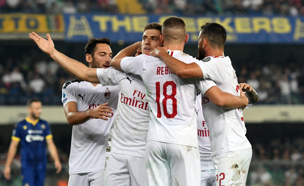 L'esultanza del Milan, Getty Images