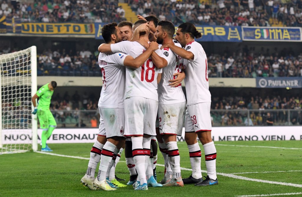 L'esultanza del Milan, Getty Images