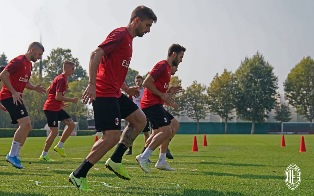 Il Milan a Milanello, foto @acmilan